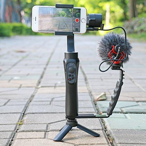  [아마존베스트]Ulanzi Mini Tripod Stand for Stabilizer Selfie Stick Monopod on Cellphone DSLR Cameras, Portable Folding Desktop Stand for Projector for ZHIYUN Smooth Q Feiyu Gimbal WG2 Zhiyun Smo