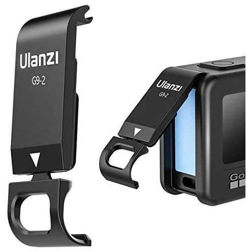  [아마존베스트]ULANZI G9-2 Battery Compartment Cover Removable Charging Port Adapter Aluminium for GoPro Hero Black 9