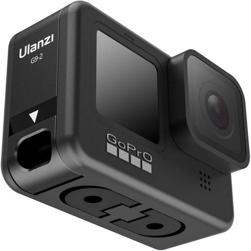  [아마존베스트]ULANZI G9-2 Battery Compartment Cover Removable Charging Port Adapter Aluminium for GoPro Hero Black 9