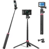 59in Selfie Tripod for Camera Gopro - ULANZI MT-71 Invisible Long Extendable Selfie Vlog Handle Portable Lightweight Tripod Stand 7 Sections for Gopro Hero 11 10 9 8 7 Black/insta360 One DJI Action