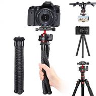 Flexible Camera Tripod Handheld - ULANZI Select MT-32 Adjustable Compact DSLR Vlog Selfie Stick, Acra Quick Release Ballhead Tripod Mount, Lightweight Cold Shoe Travel Tabletop Tri