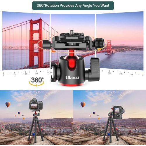  Flexible Camera Tripod Handheld - ULANZI Select MT-32 Adjustable Compact DSLR Vlog Selfie Stick, Acra Quick Release Ballhead Tripod Mount, Lightweight Cold Shoe Travel Tabletop Tri