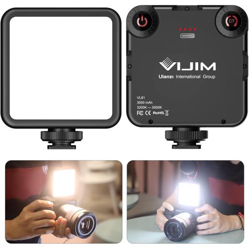  ULANZI Select VL-81 LED Video Light w Softbox, Portable Camera Photo Light CRI95+ 3200K-5600K Bi-Color 3000mAh Rechargeable Battery Dimmable Panel for DJI OSMO Mobile 3 Pocket Sony A6400 6500 Go