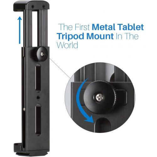  [아마존베스트]ULANZI Select Ulanzi Metal Aluminum Tripod Mount Adapter Tablet Clamp Holder for iPad Pro Mini 1/4-20 Thread Cold Shoe Mount Light Microphone
