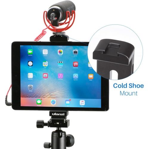  [아마존베스트]ULANZI Select Ulanzi Metal Aluminum Tripod Mount Adapter Tablet Clamp Holder for iPad Pro Mini 1/4-20 Thread Cold Shoe Mount Light Microphone