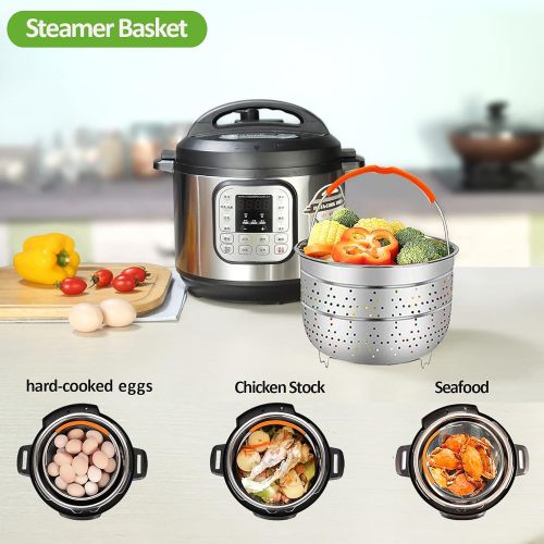  [아마존베스트]ULEE Air Fryer Pressure Cooker Accessories Compatible with Instant Pot Air Fryer Lid 6Qt, Ninja Foodi 6.5 Qt -Including Springform Pan, Pizza Pan, Egg Bites Mold, Skewers Rack and More