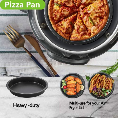  [아마존베스트]ULEE Air Fryer Pressure Cooker Accessories Compatible with Instant Pot Air Fryer Lid 6Qt, Ninja Foodi 6.5 Qt -Including Springform Pan, Pizza Pan, Egg Bites Mold, Skewers Rack and More