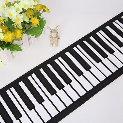  ULKEME 88 Keys Keyboard Piano Silicone Roll Up Keyboard Hand-rolling With Sustain Pedal