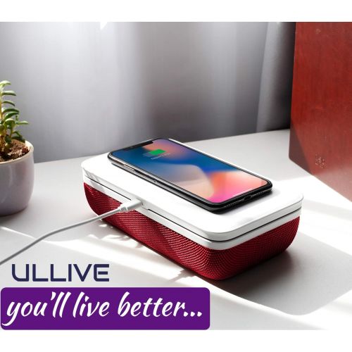  ULLIVE UV Phone Sanitizer and Wireless Charger & Aromatherapy Sterilizer Cleaners Disinfection Box for Cell Smartphone Mobile Phone iPhone and Mask, Jewelry, Glasses, Watches