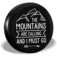ULNL The Mountains are Calling and I Must Go Spare Wheel Tire Cover Funny Waterproof Tire Protectors Novelty