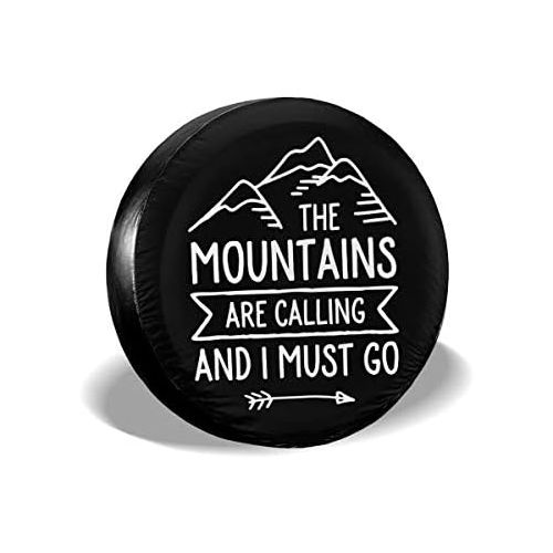  ULNL The Mountains are Calling and I Must Go Spare Wheel Tire Cover Funny Waterproof Tire Protectors Novelty