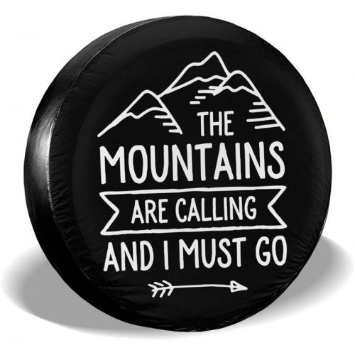  ULNL The Mountains are Calling and I Must Go Spare Wheel Tire Cover Funny Waterproof Tire Protectors Novelty