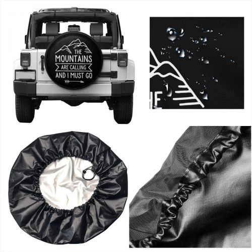  ULNL The Mountains are Calling and I Must Go Spare Wheel Tire Cover Funny Waterproof Tire Protectors Novelty