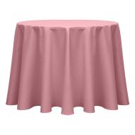 ULTIMATE TEXTILE Ultimate Textile -18 Pack- Poly-Cotton Twill 108-Inch Round Tablecloth, Dusty Rose Pink