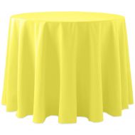 ULTIMATE TEXTILE Ultimate Textile Cotton-Feel 102-Inch Round Fine Dining Tablecloth Lemon Yellow