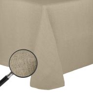 ULTIMATE TEXTILE Ultimate Textile -2 Pack- Faux Burlap - Havana 60 x 102-Inch Oval Tablecloth - Basket Weave, Natural
