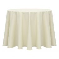 ULTIMATE TEXTILE Ultimate Textile Poly-Cotton Twill 102-Inch Round Tablecloth Ivory Cream