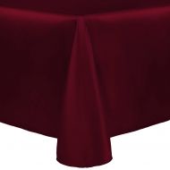 ULTIMATE TEXTILE Ultimate Textile -2 Pack- Reversible Shantung Satin - Majestic 60 x 84-Inch Oval Tablecloth, Burgundy Red