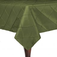 ULTIMATE TEXTILE Ultimate Textile -5 Pack- Embroidered Pintuck Taffeta 60 x 108-Inch Rectangular Tablecloth Moss Green