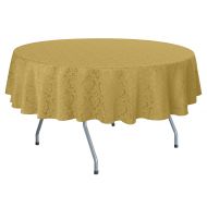 ULTIMATE TEXTILE Ultimate Textile Saxony 84-Inch Round Damask Tablecloth Gold