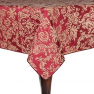ULTIMATE TEXTILE Ultimate Textile -2 Pack- Miranda 90 x 90-Inch Square Damask Tablecloth - Jacquard Weave, Bordeaux