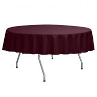 ULTIMATE TEXTILE Ultimate Textile -10 Pack- Poly-Cotton Twill 72-Inch Round Tablecloth, Burgundy Dark Red