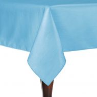 ULTIMATE TEXTILE Ultimate Textile -5 Pack- Reversible Shantung Satin - Majestic 90 x 90-Inch Square Tablecloth, Light Baby Blue