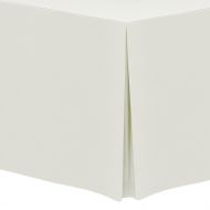 ULTIMATE TEXTILE Ultimate Textile -2 Pack- 4 ft. Fitted Polyester Tablecloth - Fits 24 x 48-Inch Rectangular Tables - 42 High, Ivory Cream