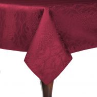 ULTIMATE TEXTILE Ultimate Textile -5 Pack- Damask Kenya 72 x 72-Inch Square Tablecloth - Modern Jacquard Design, Bordeaux Red