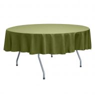 ULTIMATE TEXTILE Ultimate Textile -10 Pack- Reversible Shantung Satin - Majestic 60-Inch Round Tablecloth - Fits Tables Smaller Than 60-Inches in Diameter, Moss Green