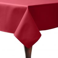 ULTIMATE TEXTILE Ultimate Textile -5 Pack- Poly-Cotton Twill 54 x 96-Inch Rectangular Tablecloth, Red