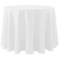 ULTIMATE TEXTILE Ultimate Textile -10 Pack- Cotton-Feel 108-Inch Round Fine Dining Tablecloth, White