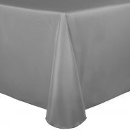 ULTIMATE TEXTILE Ultimate Textile Bridal Satin 90 x 120-Inch Rectangular Tablecloth Pewter Charcoal Grey
