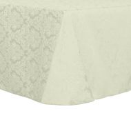 ULTIMATE TEXTILE Ultimate Textile Vintage Damask Saxony 70 x 144-Inch Oval Tablecloth Ivory Cream