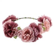 [아마존핫딜]ULTNICE Ultnice Flower Wreath, Flower Crown Headband, Boho Bridal/Bridesmaid’s Hair Band for Women and Girls