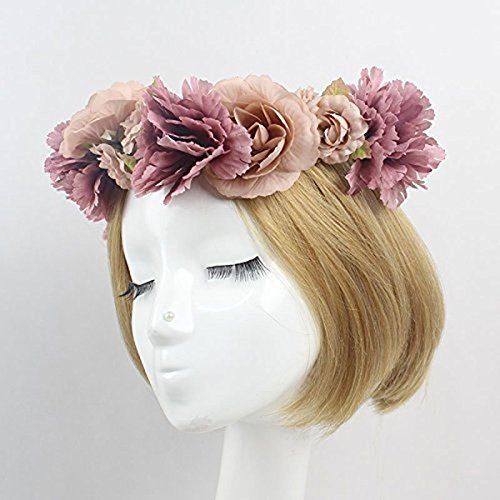  [아마존 핫딜]  [아마존핫딜]ULTNICE Ultnice Flower Wreath, Flower Crown Headband, Boho Bridal/Bridesmaid’s Hair Band for Women and Girls