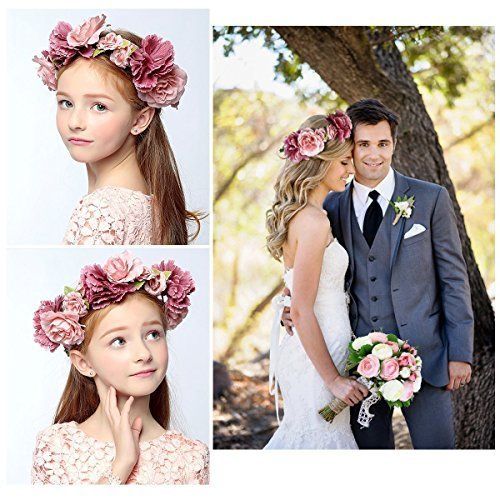  [아마존 핫딜]  [아마존핫딜]ULTNICE Ultnice Flower Wreath, Flower Crown Headband, Boho Bridal/Bridesmaid’s Hair Band for Women and Girls