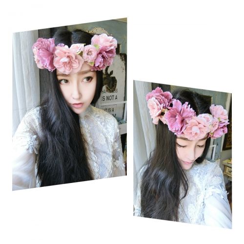  [아마존 핫딜]  [아마존핫딜]ULTNICE Ultnice Flower Wreath, Flower Crown Headband, Boho Bridal/Bridesmaid’s Hair Band for Women and Girls