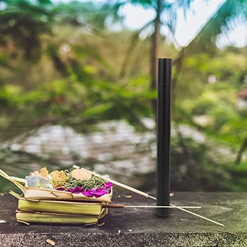  인센스스틱 ULTNICE Seamless Aluminum Round Straight Tubing Tube Incense Stick Burner Buddhist Home Decor Healing Meditation Yoga Relaxation Prayer Peace Black