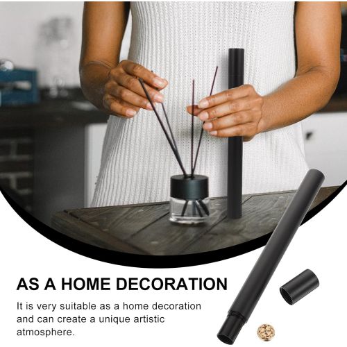  인센스스틱 ULTNICE Seamless Aluminum Round Straight Tubing Tube Incense Stick Burner Buddhist Home Decor Healing Meditation Yoga Relaxation Prayer Peace Black