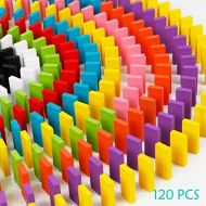 [아마존베스트]ULT-unite 120pcs Wooden Dominos Blocks Set, Kids Game Educational Play Toy, Domino Racing Toy Game