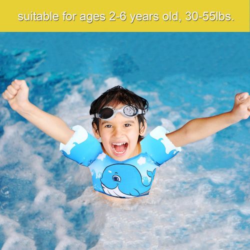  UMARDOO Kids Life Jacket for Swimming Pool Child Swim Sleeves Vest for Kids from 30 lbs to 50lbs.