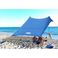 UMARDOO Family Beach Shade with 2 Aluminum Poles, Pop Up Beach Tent with Carrying Bag