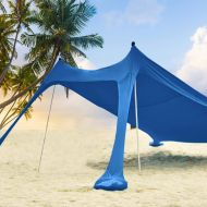 UMARDOO Beach Tent, Pop Up Beach Sunshade Sun Shelter with Carrying Bag (Royal Blue, 10X9 FT(2 Poles))