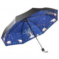 UMBRELLA-M Compact Lightweight Sun Umbrella for Women, Portable Folding Parasol for Rain and Sun UV Protection, Ergonomic Handle (Style : C)