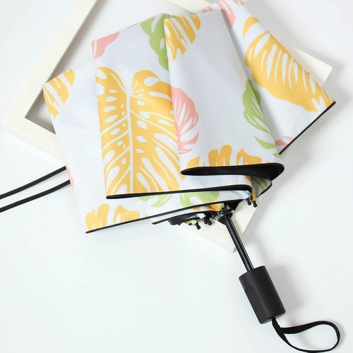  UMBREQI Compact Folding Sun Umbrella Travel Sunscreen Parasol