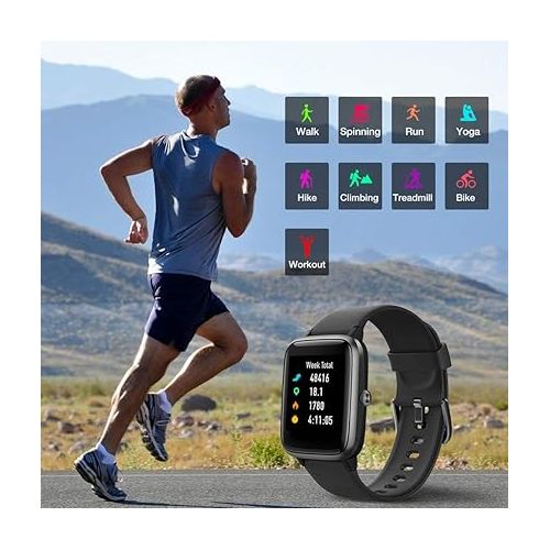  UMIDIGI Smart Watch Uwatch3 Fitness Tracker, Smart Watch for Android Phones, Activity Tracker Smartwatch for Women Men Kids, with Sleep Monitor All-Day Heart Rate 5ATM Waterproof