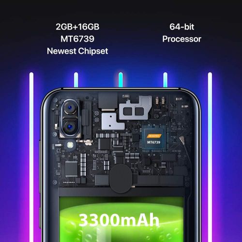  [아마존 핫딜]  [아마존핫딜]UMIDIGI A3 Cell Phone with 5.5 Screen 16GB+2GB Ram Android 9.0- Triple Slot, 2 NanoSIMs+Micro-SD 12MP + 5MP Dual Camera Fingerprint ID 3300mAh Battery Unlocked Smartphones - Space