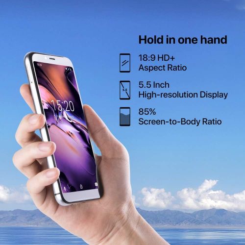  [아마존 핫딜]  [아마존핫딜]UMIDIGI A3 Cell Phone with 5.5 Screen 16GB+2GB Ram Android 9.0- Triple Slot, 2 NanoSIMs+Micro-SD 12MP + 5MP Dual Camera Fingerprint ID 3300mAh Battery Unlocked Smartphones - Space