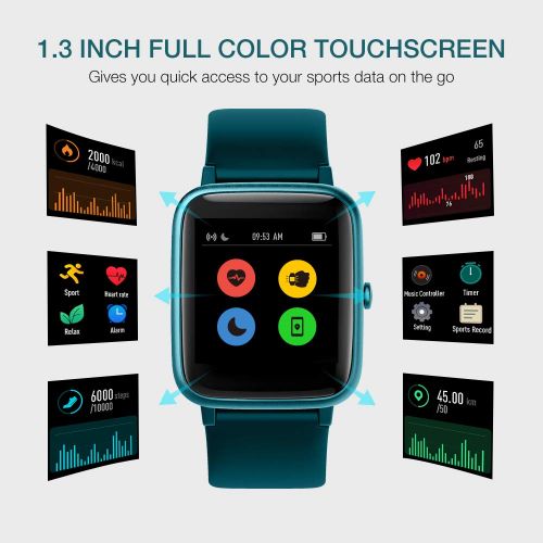  UMIDIGI Smart Watch Uwatch3 Fitness Tracker, Smart Watch for Android Phones, Activity Tracker Smartwatch for Women Men Kids, with Sleep Monitor All-Day Heart Rate 5ATM Waterproof